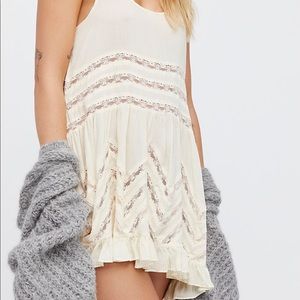 Lace Trapeze Slip Dress